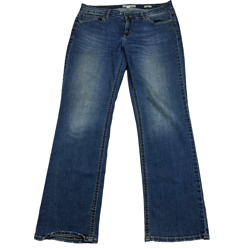 Calvin Klein Jeans Womens 10/30 Medium Wash Straight Leg Stretch Denim Pants